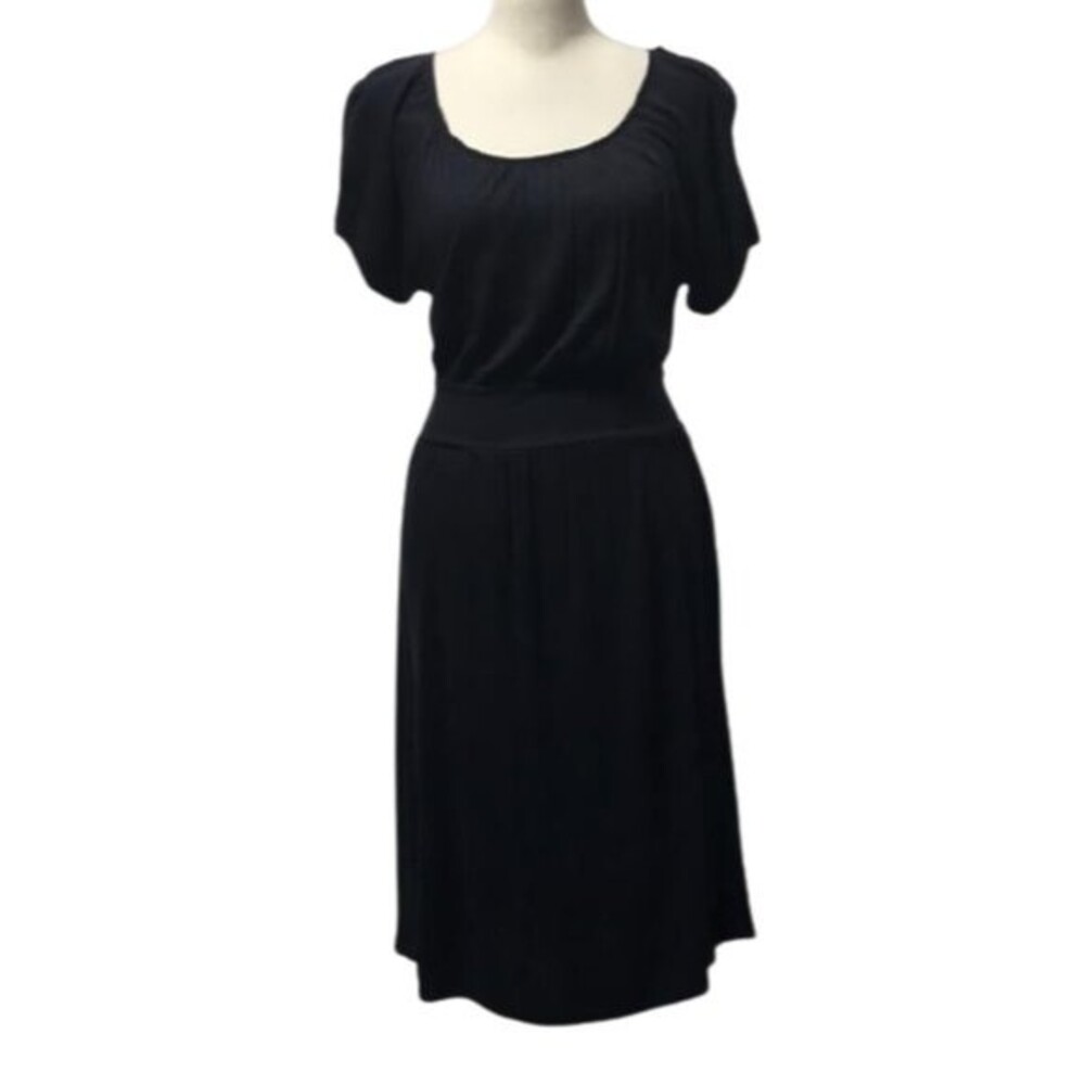 Banana Republic Women’s A-Line Dress Black Size 0 Short Sleeve Scoop Neck